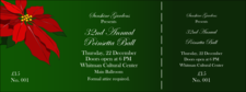 Christmas Poinsettia General Admission Ticket with full bleed