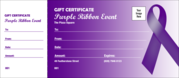 Purple Ribbon Gift Certificate