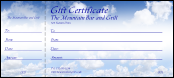Blue Skies Certificate 002
