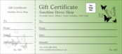 Butterfly Gift Certificate 002