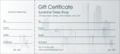 Cityscape Gift Certificate