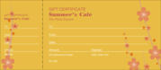 Fruit Flowers Gift Certificate