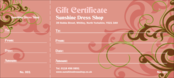 Pink Vines Gift Certificate