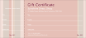 Pink Stripes Gift Certificate
