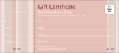 Pink Stripes Logo Gift Certificate