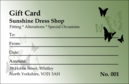 Butterfly Gift Card