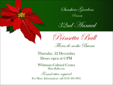 Christmas Poinsettia Invitation 001