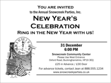 Black and White New Year"s Invitation 001