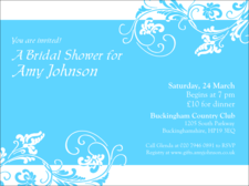 Blue Flowers Invitation