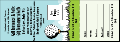 Golf Raffle Ticket