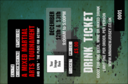 Contemporary Mixed Martial Arts Drink Ticket