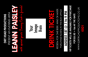 Your Photo Concert Black and Red Drink Ticket