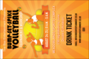 Volleyball Sun Rays Drink Ticket