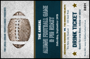 Football Blue Drink Ticket