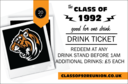 Class Reunion Mascot Orange Drink Ticket