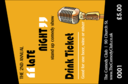 Comedy Retro Microphone Drink Ticket