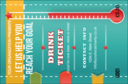 Fundraising Thermometer Drink Ticket