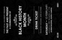 Black History Month Drink Ticket
