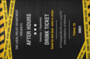 Police Caution Tape Drink Ticket