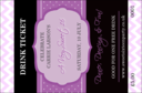 Sweet Sixteen Purple Chevron Drink Ticket