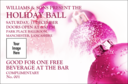 Christmas Ball Pink Drink Ticket