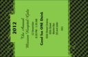 2012 Gala Plaid Green Drink Ticket