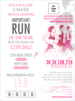 Run for a Cure Pink Flyer
