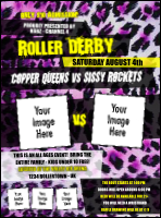 Roller Derby Pink Leopard Flyer