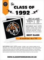 Class Reunion Mascot Orange Flyer