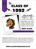 Class Reunion Mascot Purple Flyer