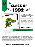 Class Reunion Mascot Green Flyer