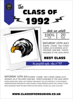 Class Reunion Mascot Blue Flyer