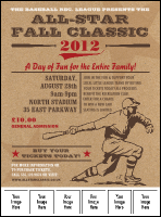 All-Star Retro Baseball Image Flyer