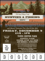 Fishing and Hunting Expo Green Camo Image Flyer