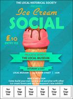 Ice Cream Social Logo Flyer