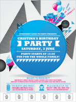 Birthday Geometric Logo Flyer