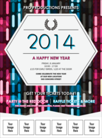 Year Neon Lights Logo Flyer