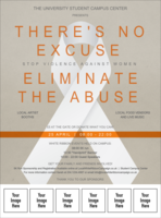 White Ribbon Logo Flyer