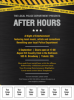 Police Caution Tape Logo Flyer