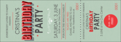 Birthday Party Green Event Ticket