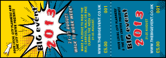 Retro Comic Book Event Ticket