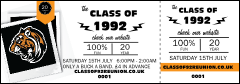 Class Reunion Mascot Orange Event Ticket