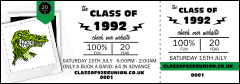 Class Reunion Mascot Green Event Ticket