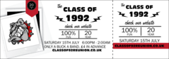 Class Reunion Mascot Red Event Ticket