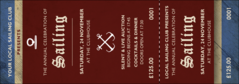 Sailing Event Ticket