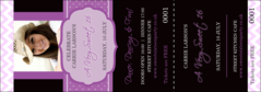 Sweet Sixteen Purple Chevron Event Ticket