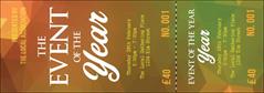 Orange Geometric Event Ticket