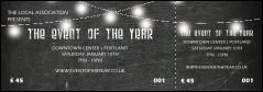 All Purpose Chalkboard Black and White Event Ticket