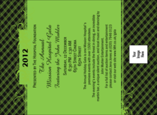 2011 Gala Plaid Green Invitation