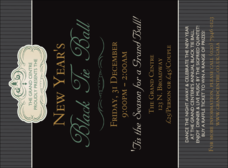 Classic Black Pinstripe Invitation